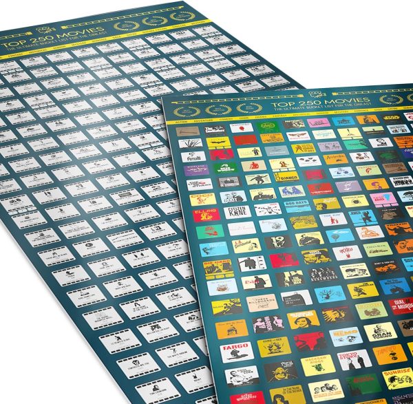 Poster à gratter - 250 films à voir