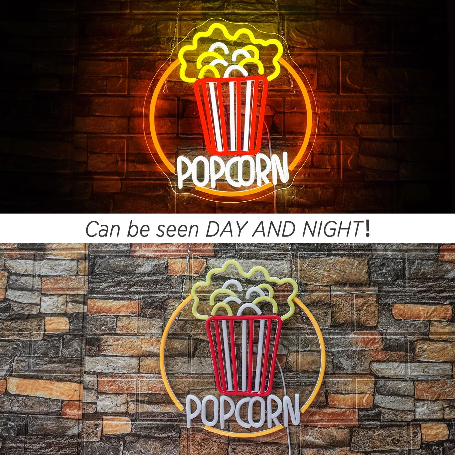 Panneau néon Popcorn – Image 2